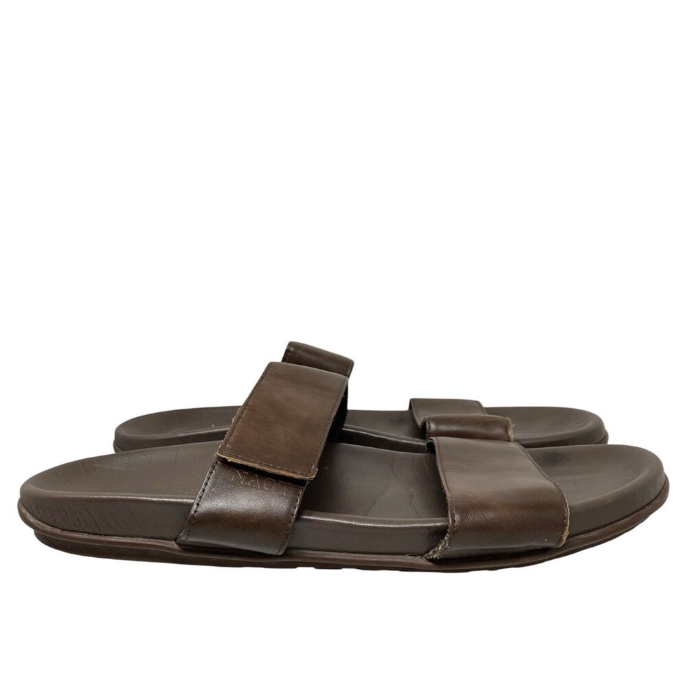 Naot Maldive Sandals Mens 13 Brown Leather Comfort Slides Comfort Strappy Summer - Picture 3 of 14